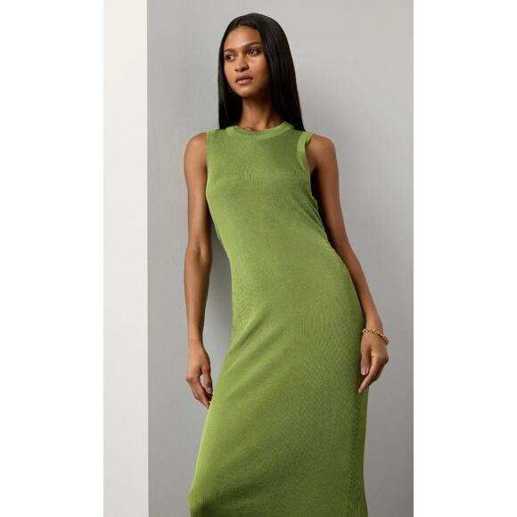Atlein x RTR Green Knit Midi Dress - Picture 2 of 9